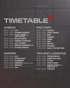 MAYDAY 2025 timetable