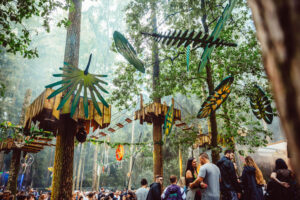 Forest decorations at Open Beatz 2025