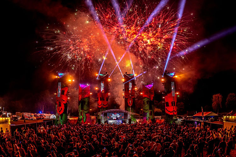 Fireworks at Elektro Wiese Festival 2025